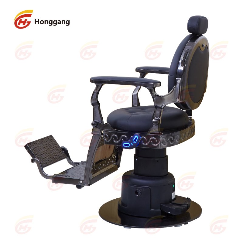 custom luxury classic salon professional heavy duty black electric portable barber shop chair for men