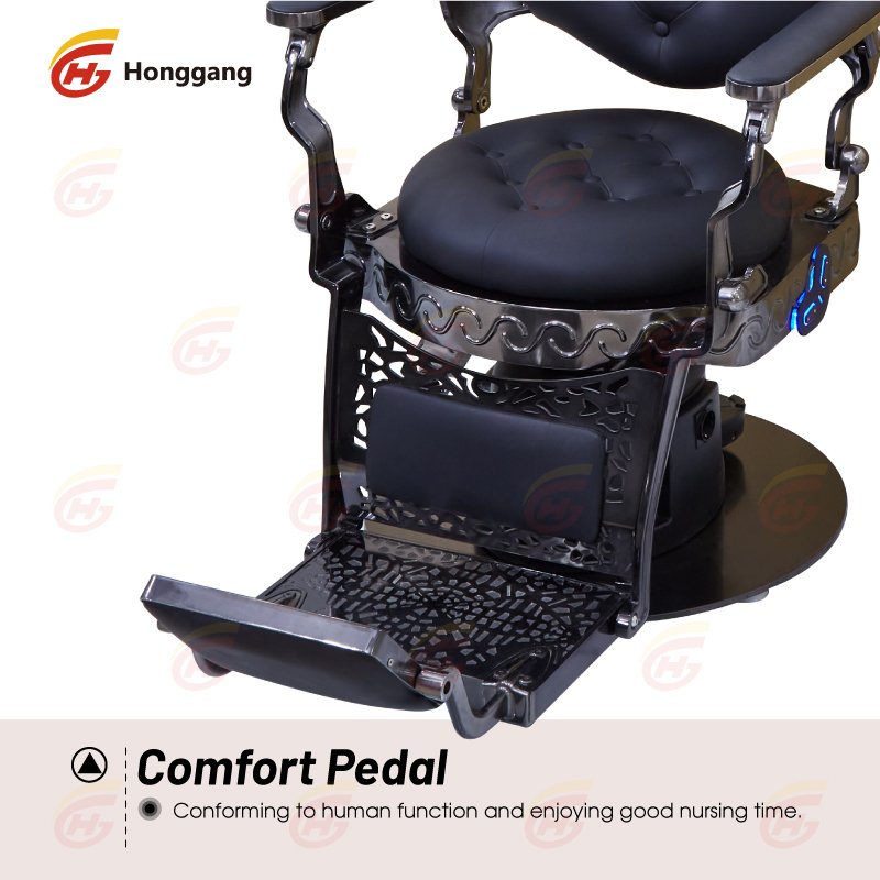 custom luxury classic salon professional heavy duty black electric portable barber shop chair for men