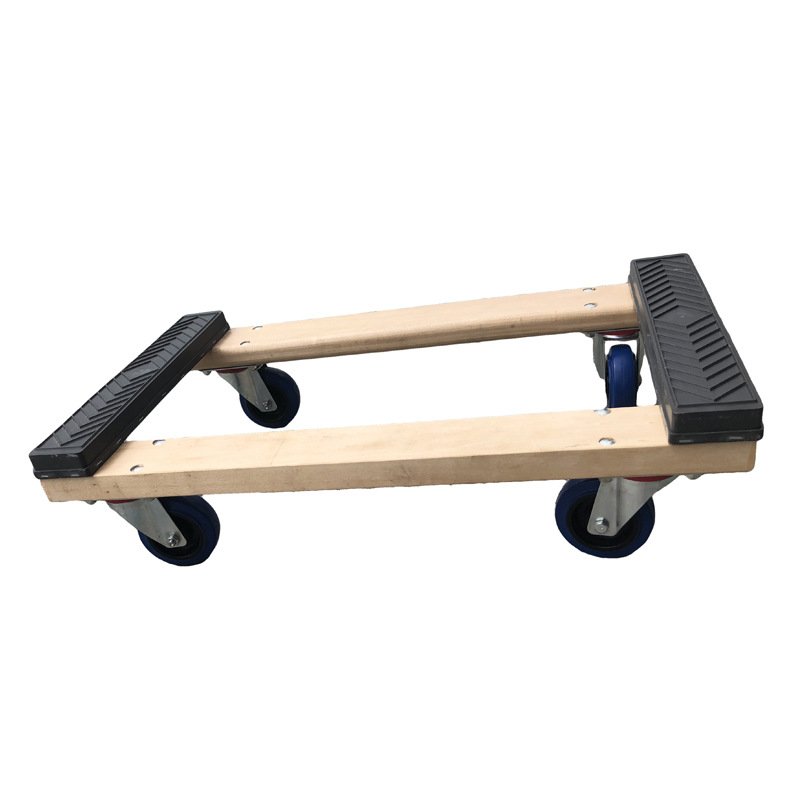 Solid wood high load-bearing logistics handling wooden furniture mobile vehicle moving tool vehicle material turnover vehicle
