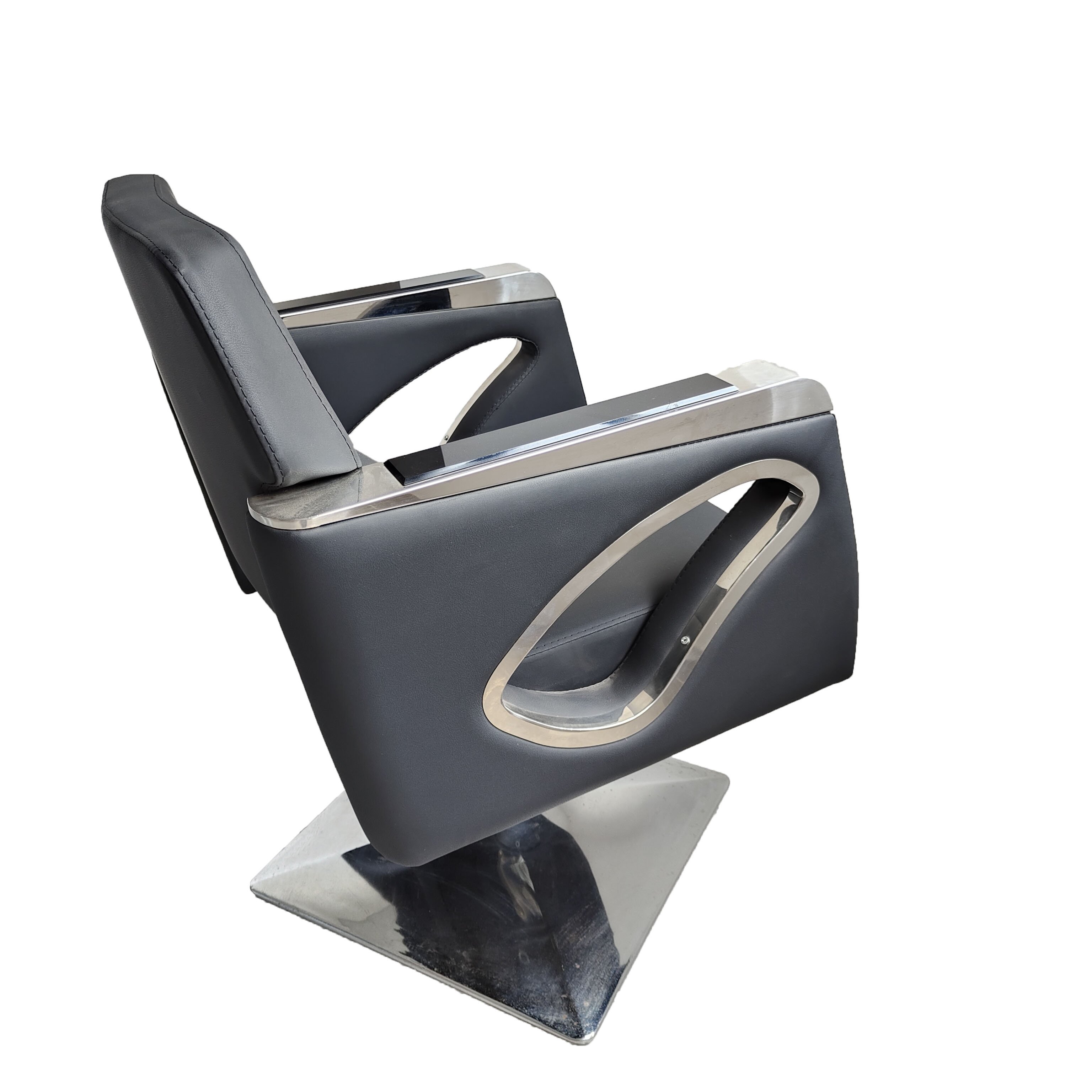 Beauty Barbershop Antique Salon Equipment and Furniture Hair Saloon Chairs Metal Barber Chair Leather Duty Seat Steel