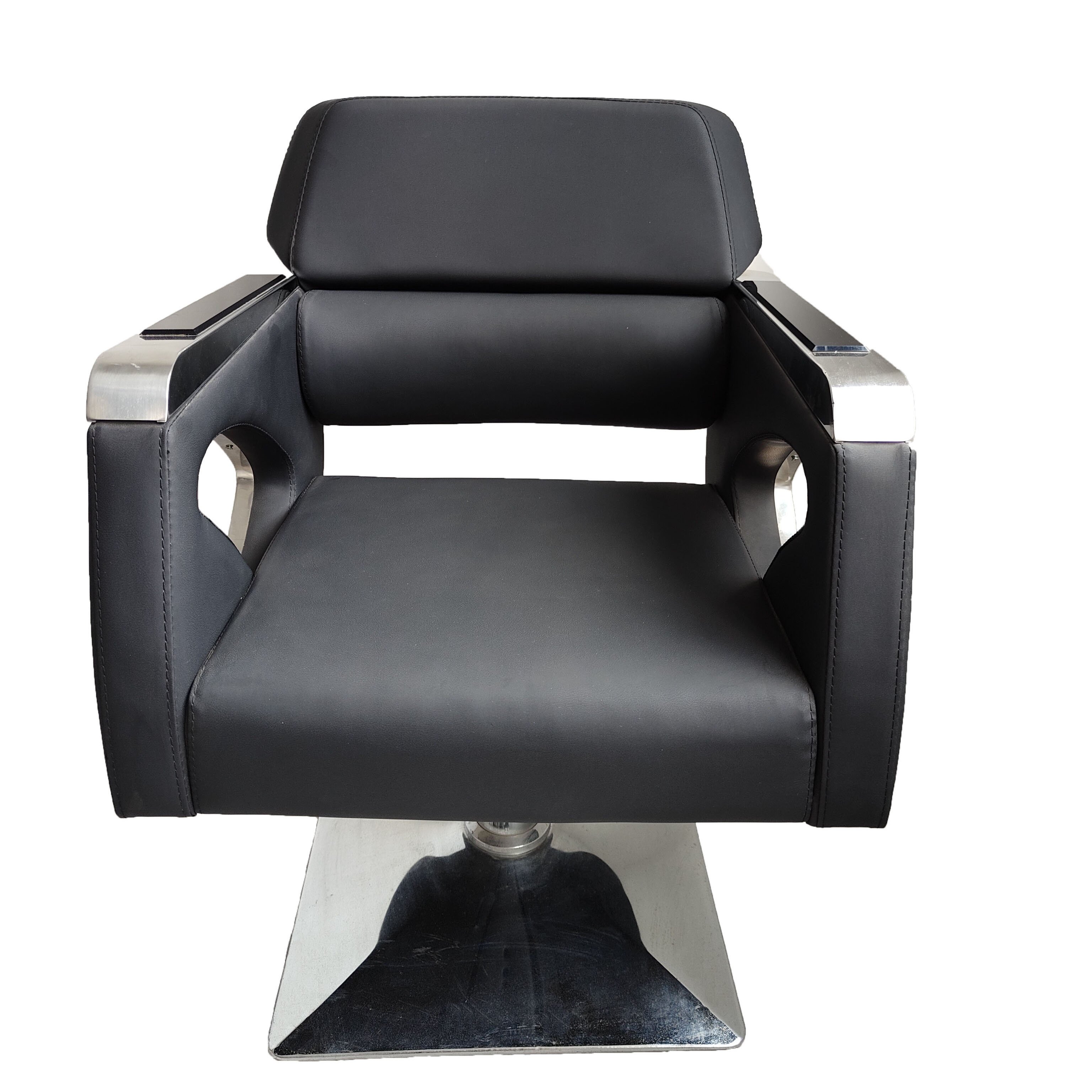 Beauty Barbershop Antique Salon Equipment and Furniture Hair Saloon Chairs Metal Barber Chair Leather Duty Seat Steel