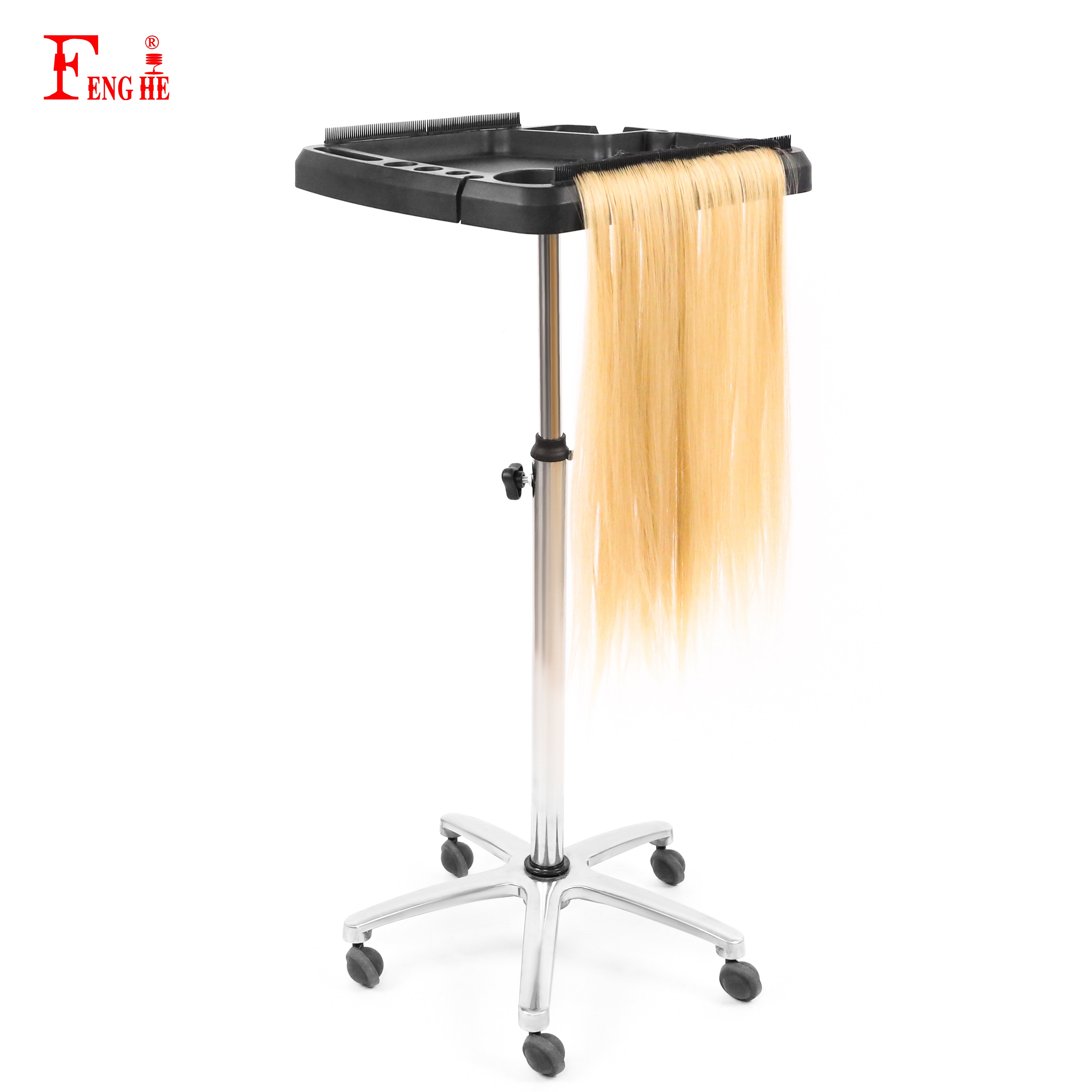 new 2024 wholesale salon hair extension tools supplies hair extension rack wig display hair extension trolley