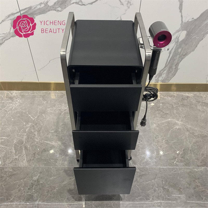 Yicheng beauty barbershop trolley hair salon beauty salon special tool cart with cabinet storage counter from China supplier