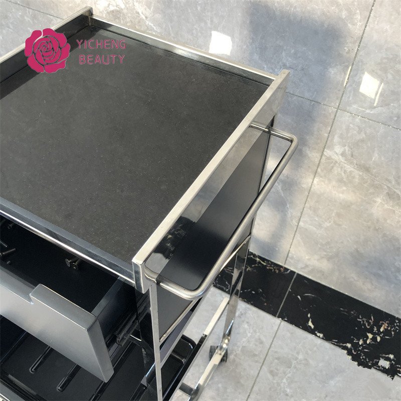 Yicheng beauty barbershop trolley hair salon beauty salon special tool cart with cabinet storage counter from China supplier