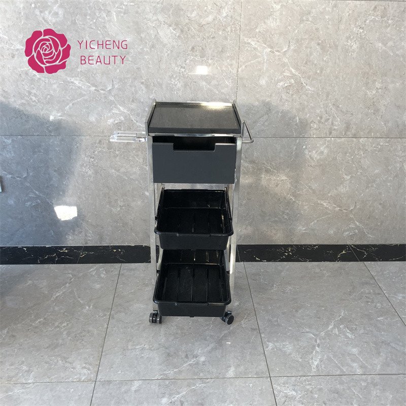Yicheng beauty barbershop trolley hair salon beauty salon special tool cart with cabinet storage counter from China supplier
