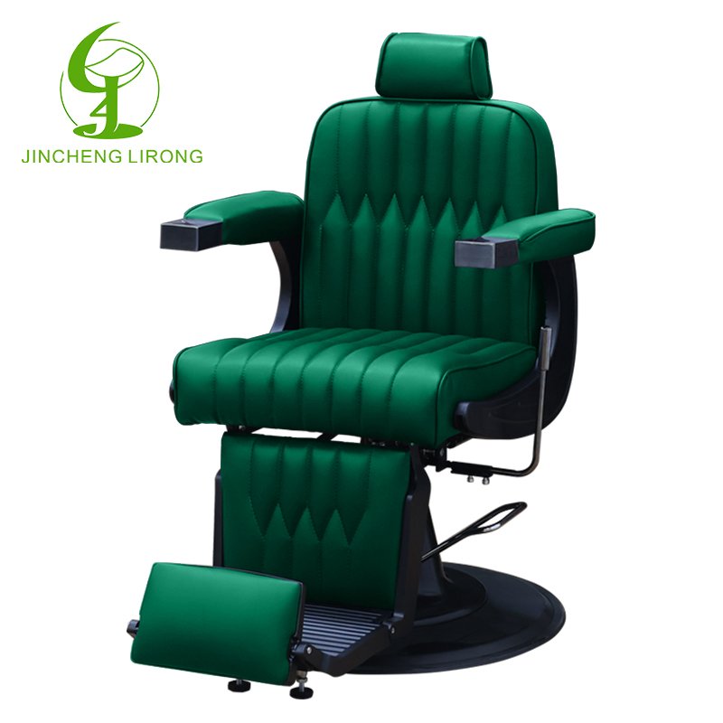 Jincheng Modern Black Leather Hair Salon Furniture Hairdressing Chair Rotary Beauty Salon Men's Barber Chair