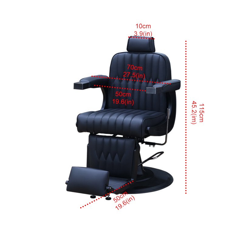 Jincheng Modern Black Leather Hair Salon Furniture Hairdressing Chair Rotary Beauty Salon Men's Barber Chair