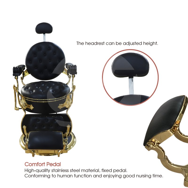 Luxury customized heavy duty beauty barber hydraulic salon hair cutting barber chair reclining barbershop furniture supplier