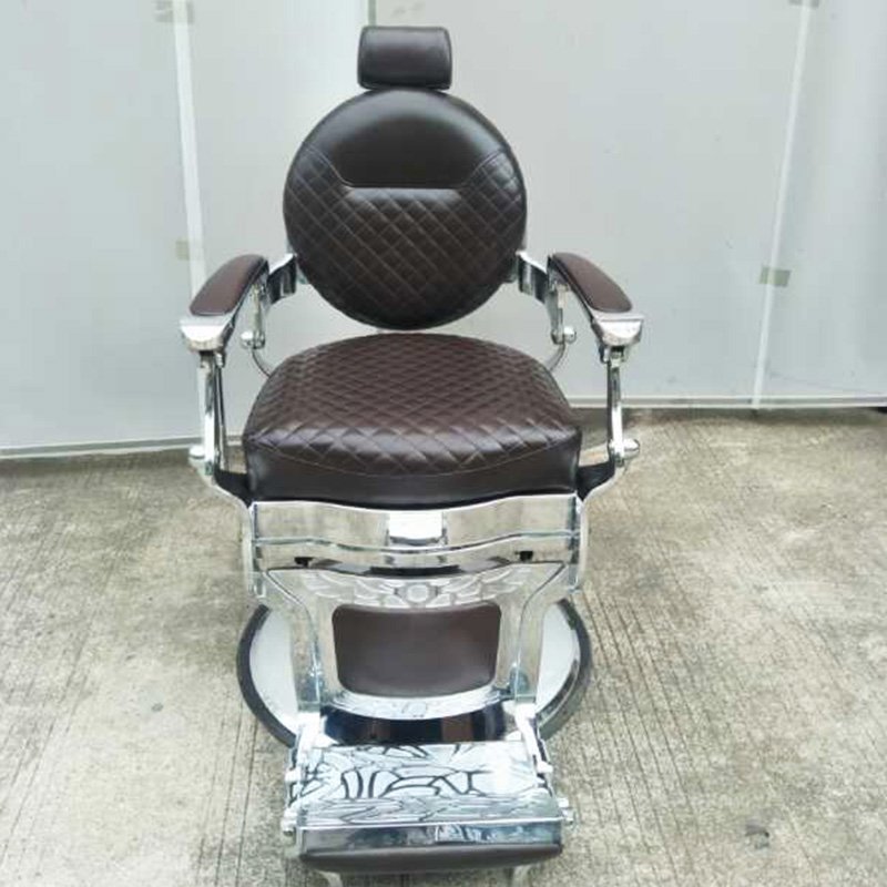 High Back Barber Chair with Reclining Feature and Swivel Base Elegant