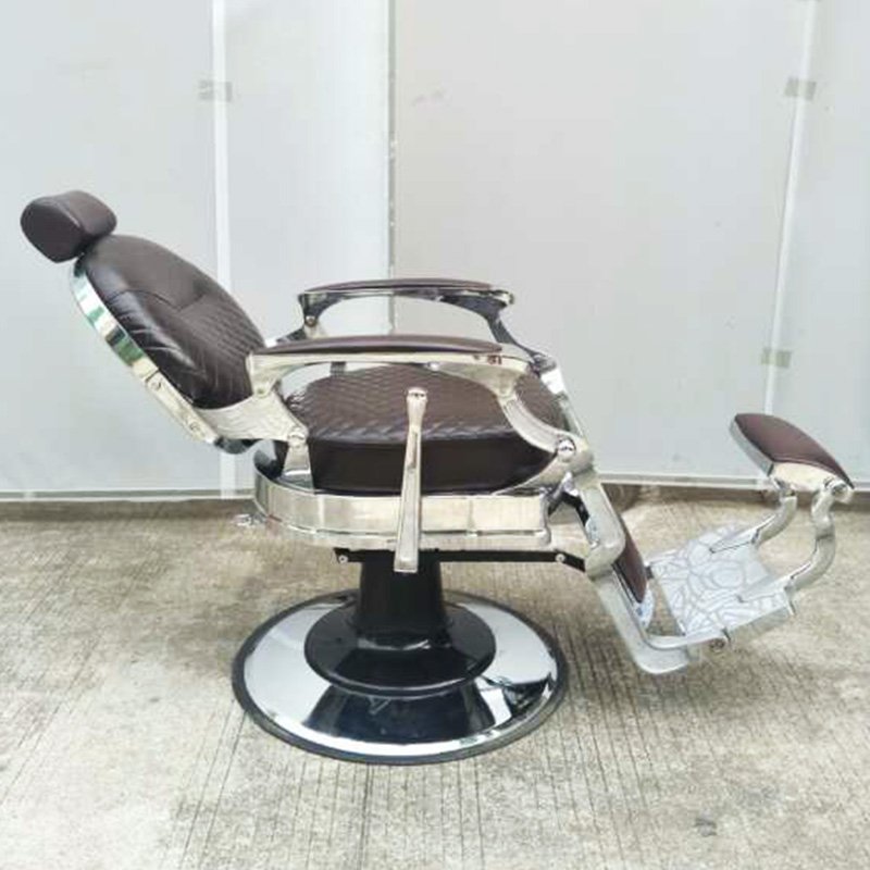 High Back Barber Chair with Reclining Feature and Swivel Base Elegant