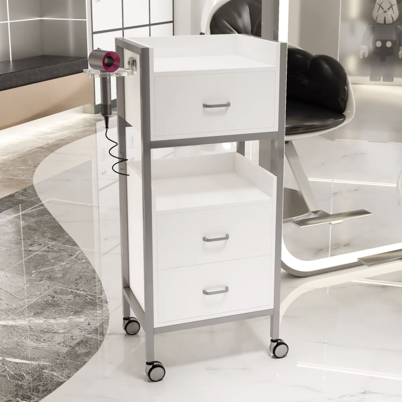 Mobile High-quality Hair Salon Styling Car Beauty Salon Tool Car Hair Salon Trolley