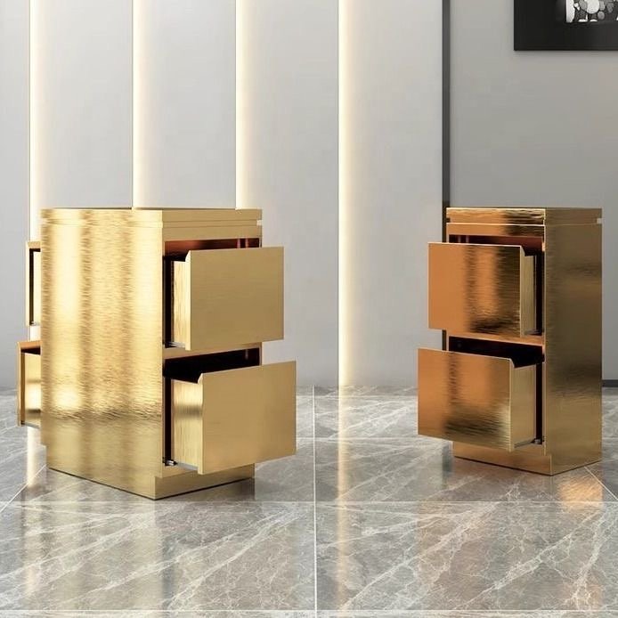 Modern Luxury Beauty Barber Hair Salon Furniture High Quality Cart Metal Salon Trolley