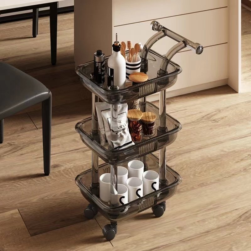 New Design Multifunctional Hairdressing Shop Salon Spa Four Color Two Layer Plastic Beauty Cart