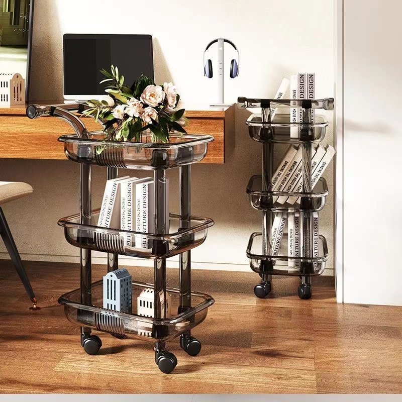 New Design Multifunctional Hairdressing Shop Salon Spa Four Color Two Layer Plastic Beauty Cart