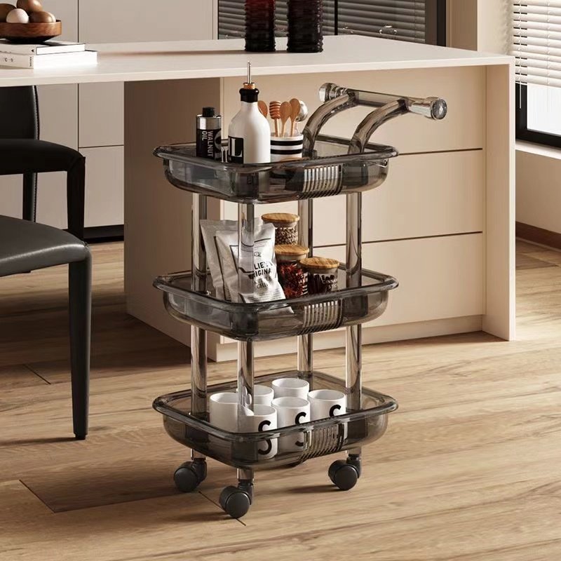 New Design Multifunctional Hairdressing Shop Salon Spa Four Color Two Layer Plastic Beauty Cart