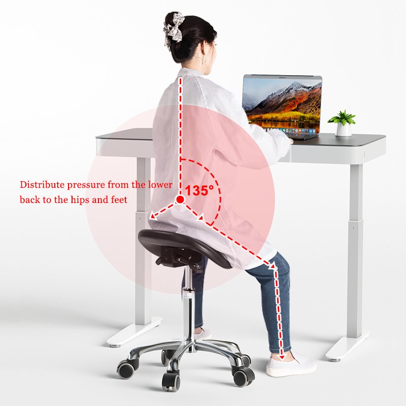 Saddle Spine Protector Ergonomic chair Dentist Riding Swivel chair PU Foaming Saddle chairs