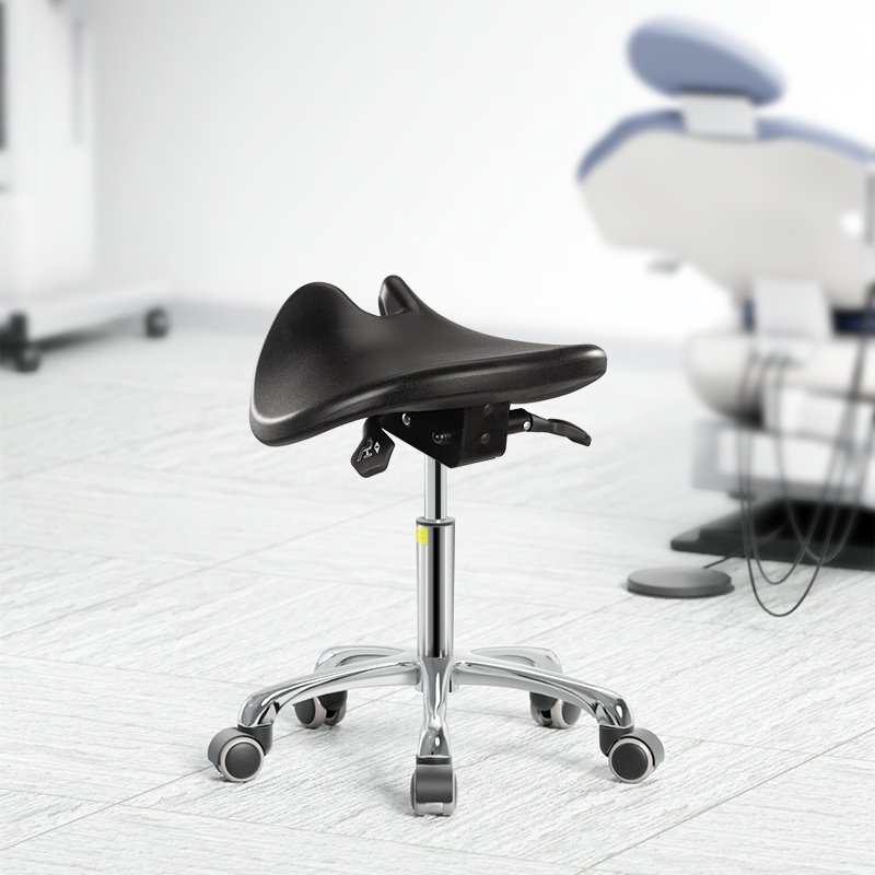 Saddle Spine Protector Ergonomic chair Dentist Riding Swivel chair PU Foaming Saddle chairs