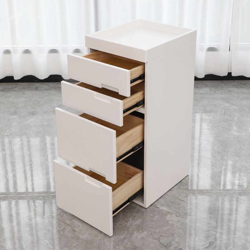 White beauty salon drawer cabinet salon station cabinet pedicure trolley salon trolley for barber shop