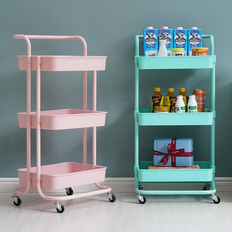 Storage rack Snack kitchen multi-functional floor multi-layer mobile salon trolley storage rack