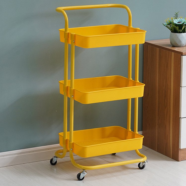 Storage rack Snack kitchen multi-functional floor multi-layer mobile salon trolley storage rack