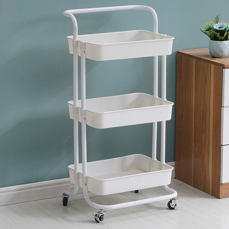 Storage rack Snack kitchen multi-functional floor multi-layer mobile salon trolley storage rack