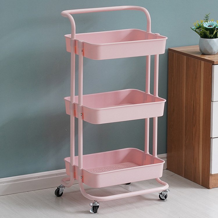 Storage rack Snack kitchen multi-functional floor multi-layer mobile salon trolley storage rack