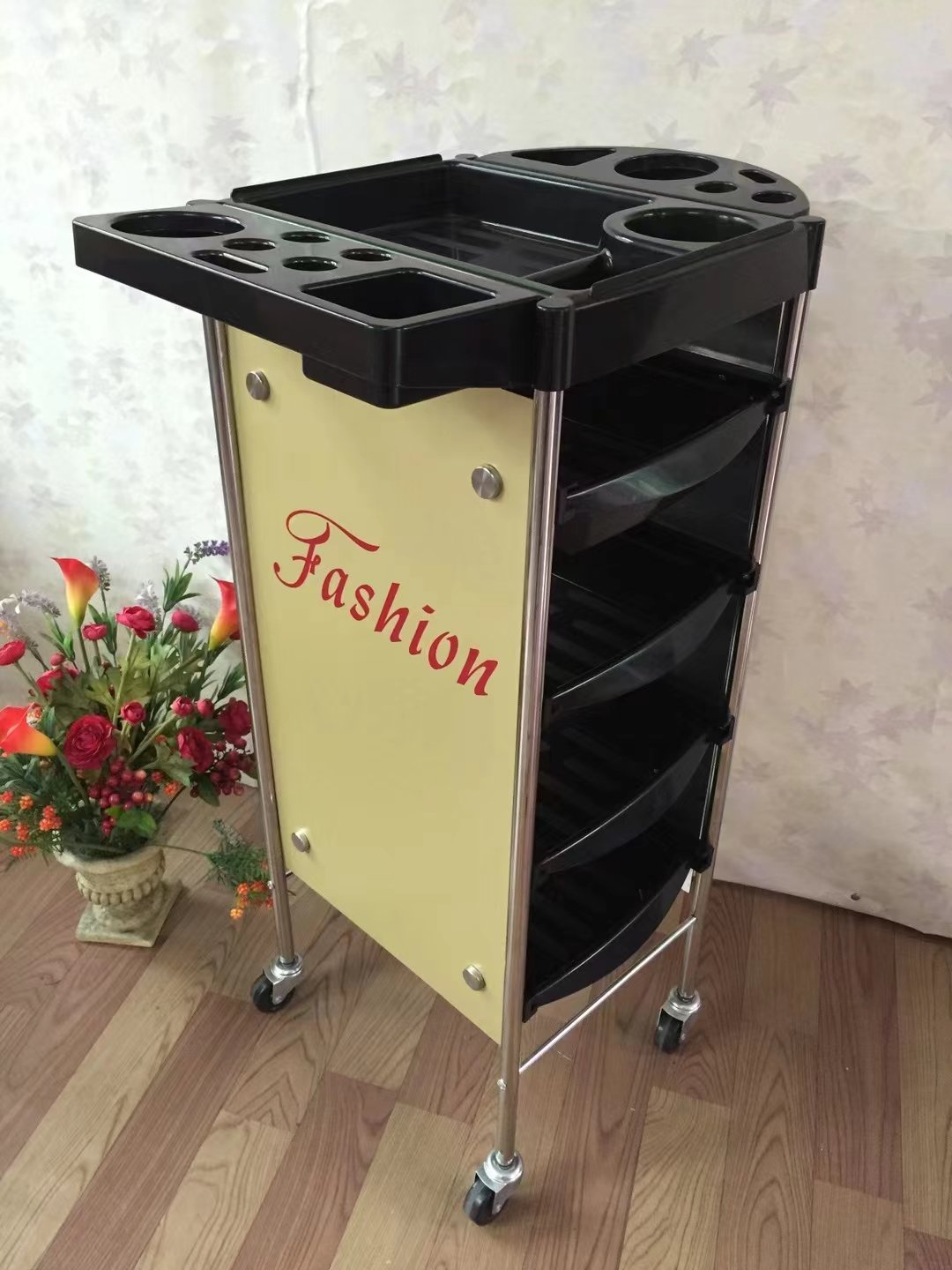 Economical Plastic Salon Equipment Beauty Salon Hair Dressing Trolley Professional Slaon Trolley
