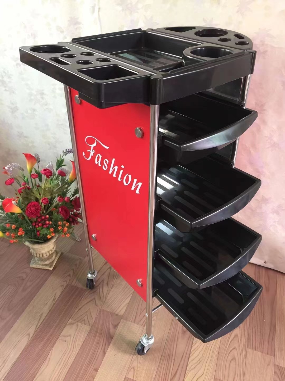 Economical Plastic Salon Equipment Beauty Salon Hair Dressing Trolley Professional Slaon Trolley