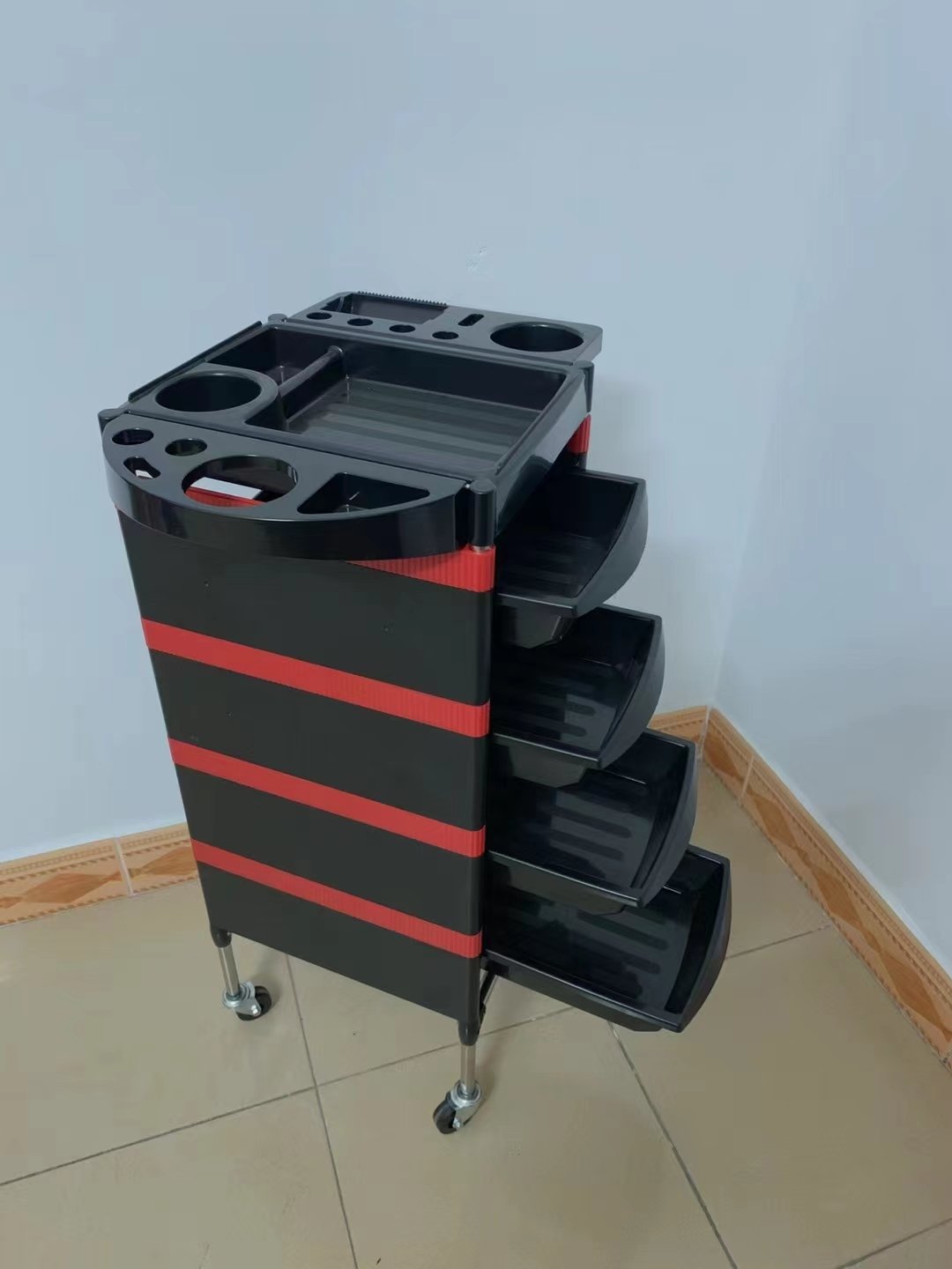 Economical Plastic Salon Equipment Beauty Salon Hair Dressing Trolley Professional Slaon Trolley