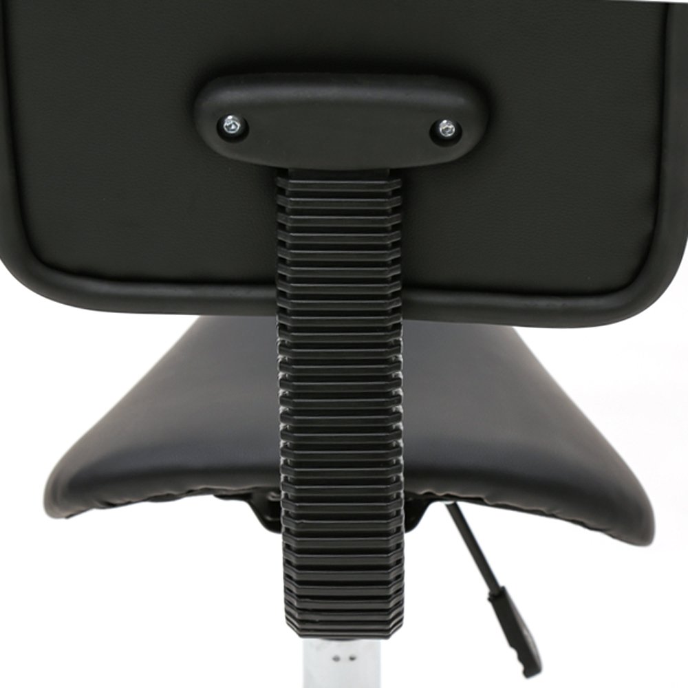 Hot Sale modern PU Leather saddle chair Saddle Shape Adjustable black Salon Stool with back