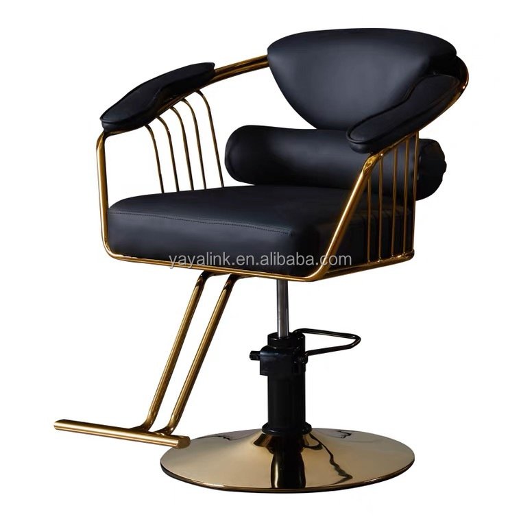 high quality black barber chair high quality made of leather salon furniture salon chairs styling