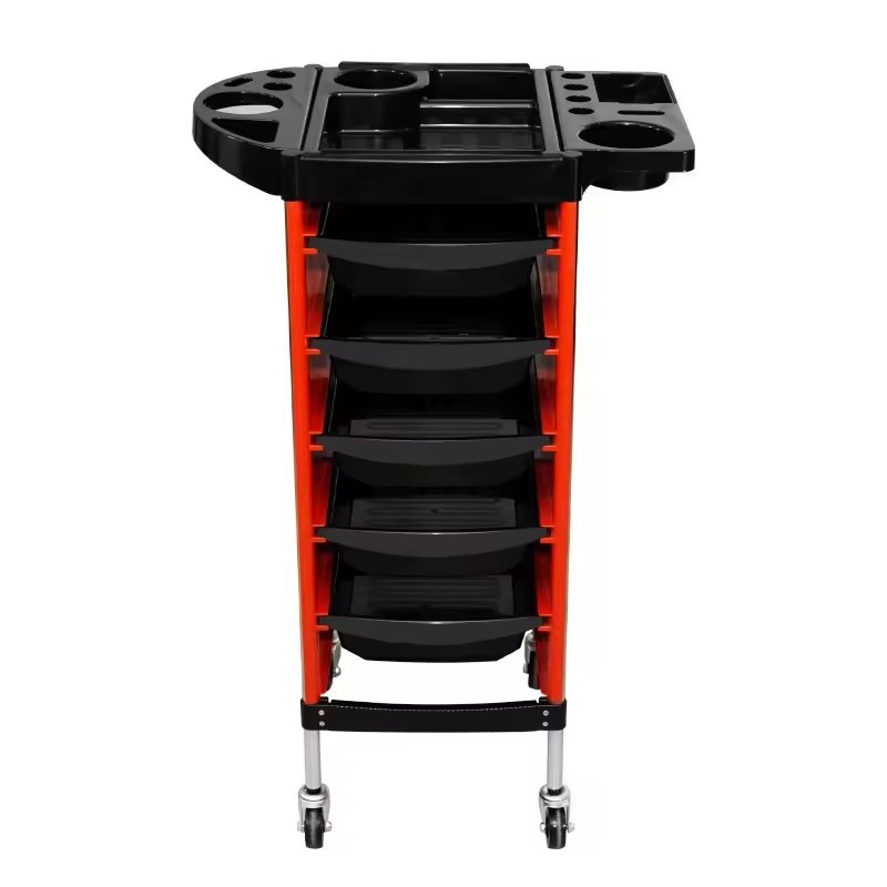 Beauty salon tray trolley Hair perm dyeing trolley hair salon tool cart barbershop five-layer storage storage
