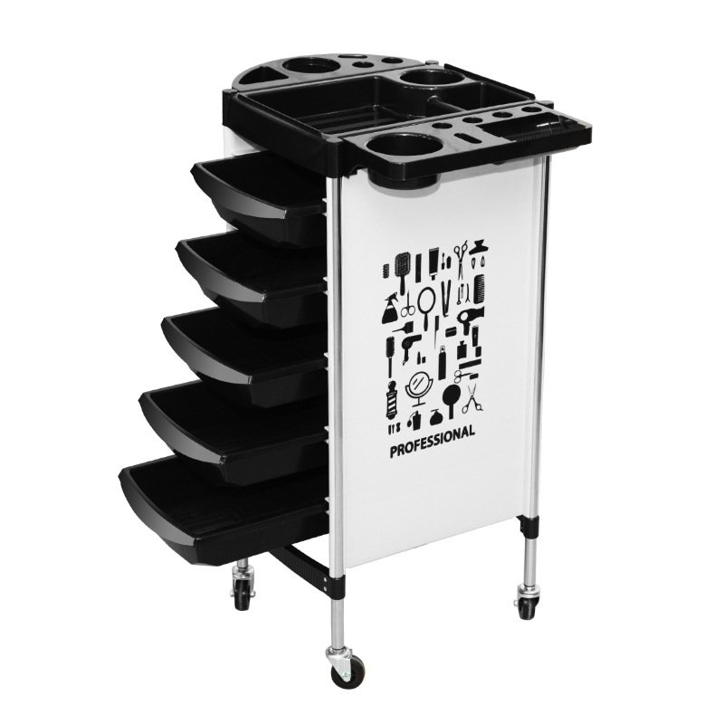 Beauty salon tray trolley Hair perm dyeing trolley hair salon tool cart barbershop five-layer storage storage