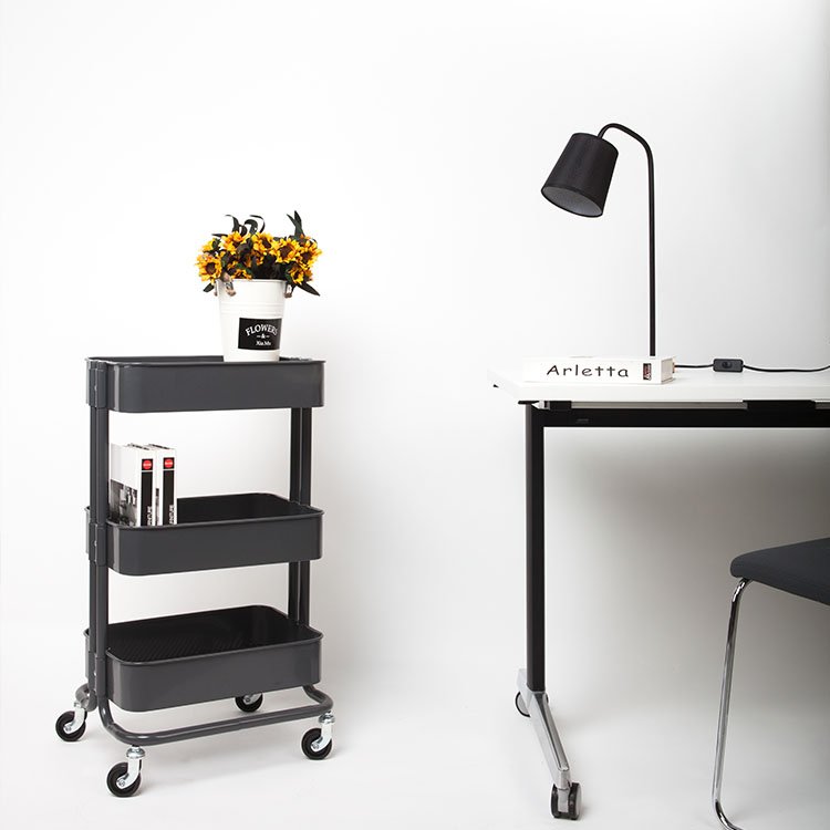 Hot Selling Home Utility Trolley Cart Storage Metal 3 Tier Carts And Trolleys