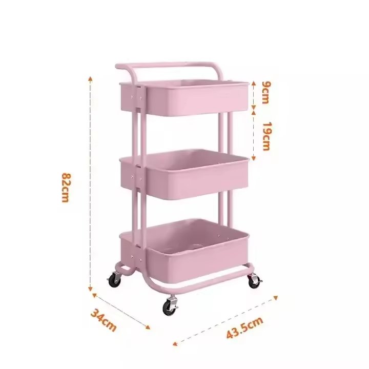 High Quality Multifunctional Carbon Steel Cart Salon Furniture for Beauty Salons and Barber Shops