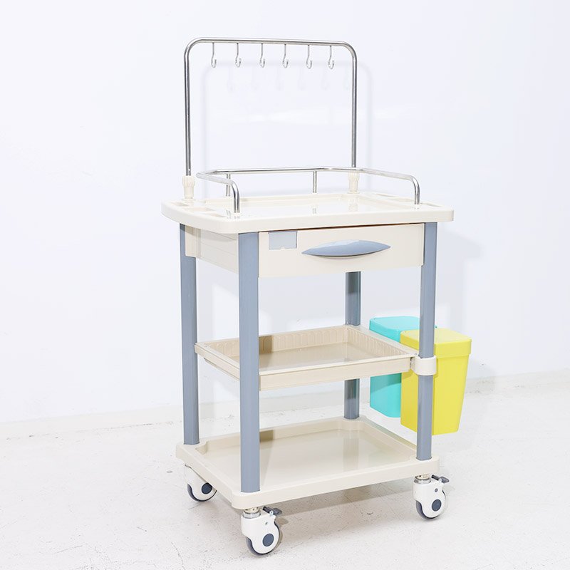 Hochey Hospital Stainless Steel Medical Instrument Trolley Instrument Trolley Multi-function Trolley For Sale