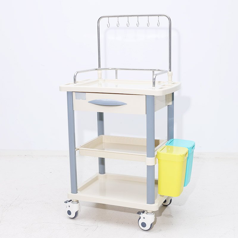 Hochey Hospital Stainless Steel Medical Instrument Trolley Instrument Trolley Multi-function Trolley For Sale