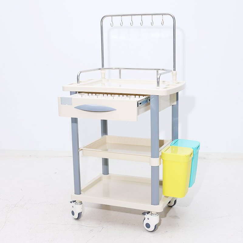 Hochey Hospital Stainless Steel Medical Instrument Trolley Instrument Trolley Multi-function Trolley For Sale
