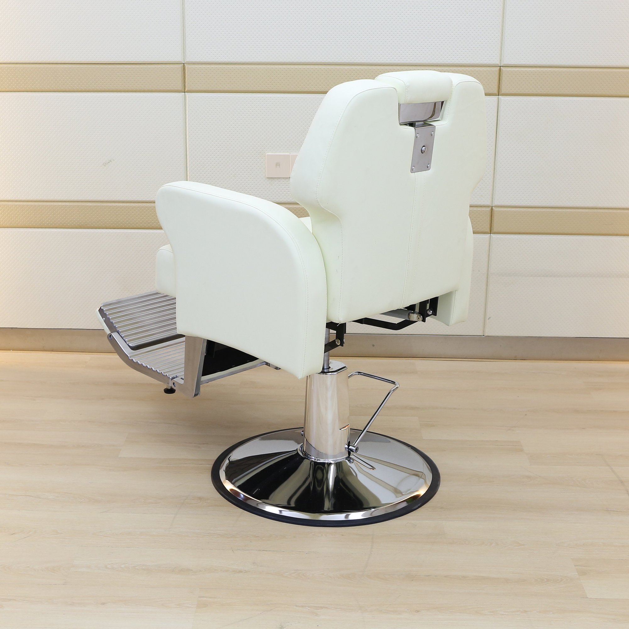 Factory wholesale Metal plated silver chair frame salon barber chair