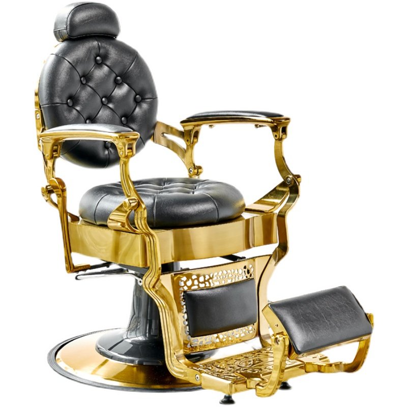 Antique Beauty Salon Black Reclining Hydraulic Barber Chair Vintage Salon Hair Shop Styling Barber Chair For Sales
