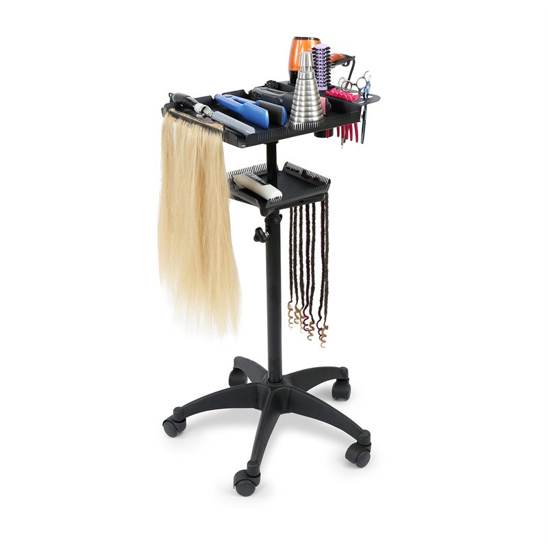 modern design double-deck Hair extensions and dye stand for barber equipment