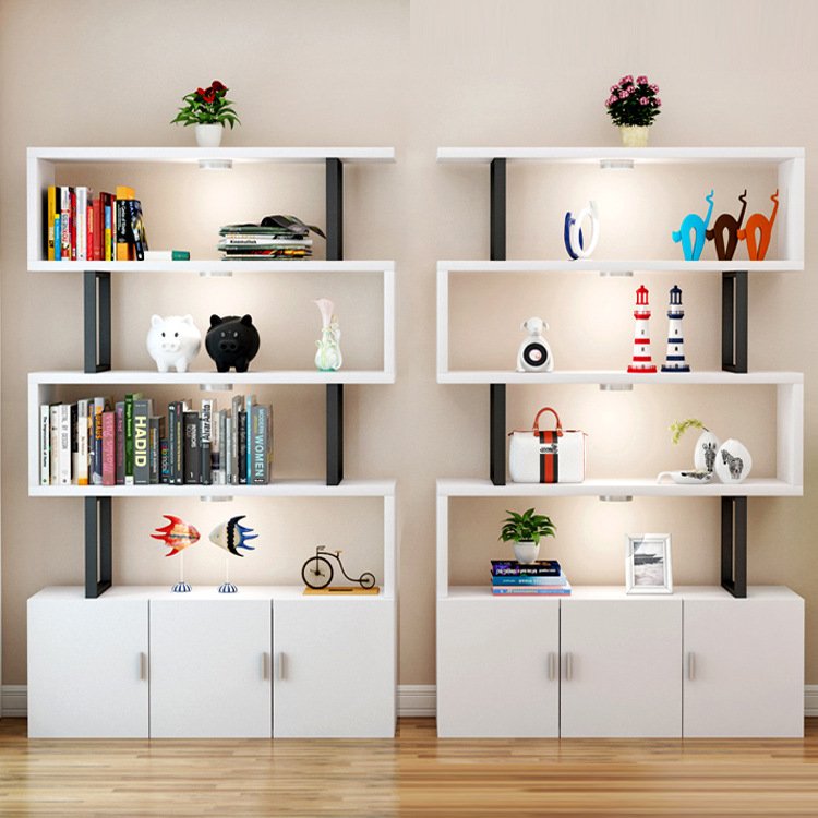 Top Quality Freely Combinable Wood Storage Shelf Bookcase SSalon hotel beauty shop product display shelf cabinet