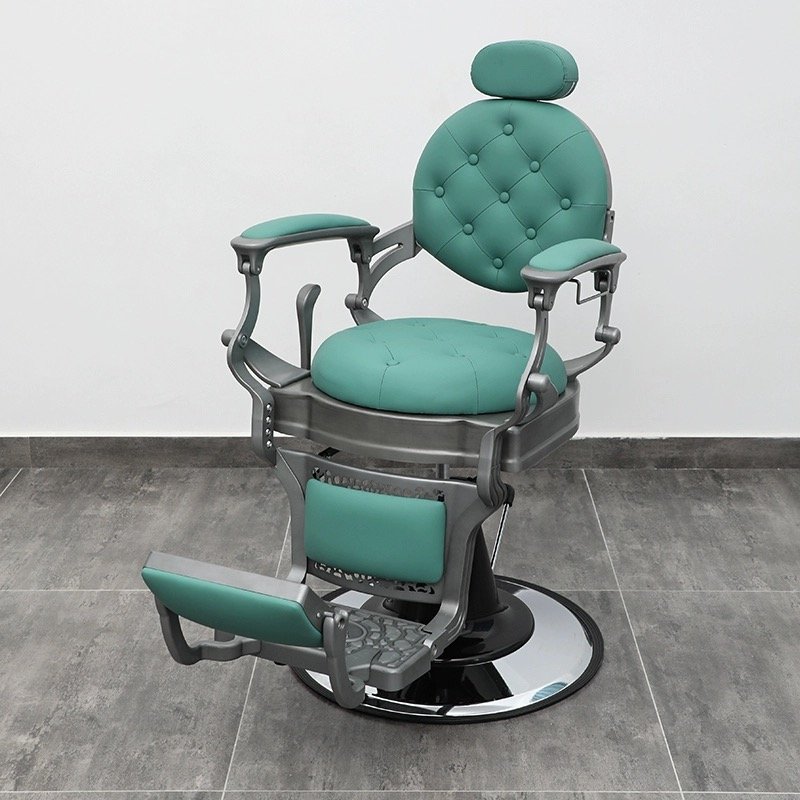 Retro Stylish King Beauty Hairdressing Armrest Hair Styling Classic Hydraulic Furniture Salon Barber Chair