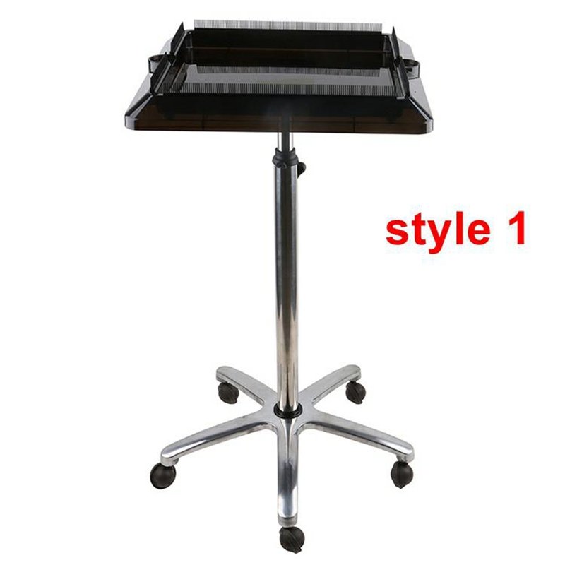 Height Adjustable Salon Tray Cart for Hair Stylists Rolling Tool Storage Trolley with Hair Extension for Hair Salons