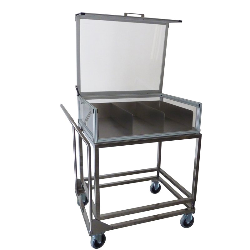 Custom Utility Sheet Metal Carts Stainless Steel trolley Cart With Wheels