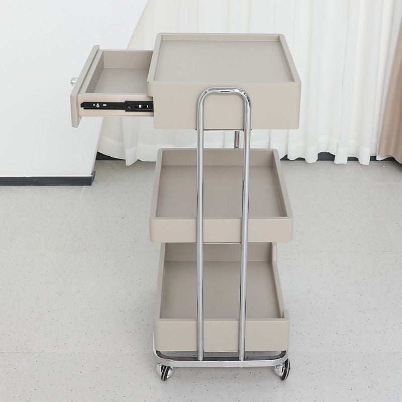 Factory Direct Sell High Quality Rolling Spa Equipment Stand Trolley Cart Beauty Salon One Drawer Cart
