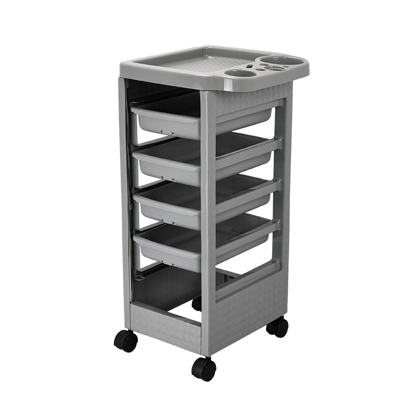 Hot Sales Gray Hair Salon Beauty Salon Barber Trolley For Barber Shop Hairdressing Station Salon Trolley Cart