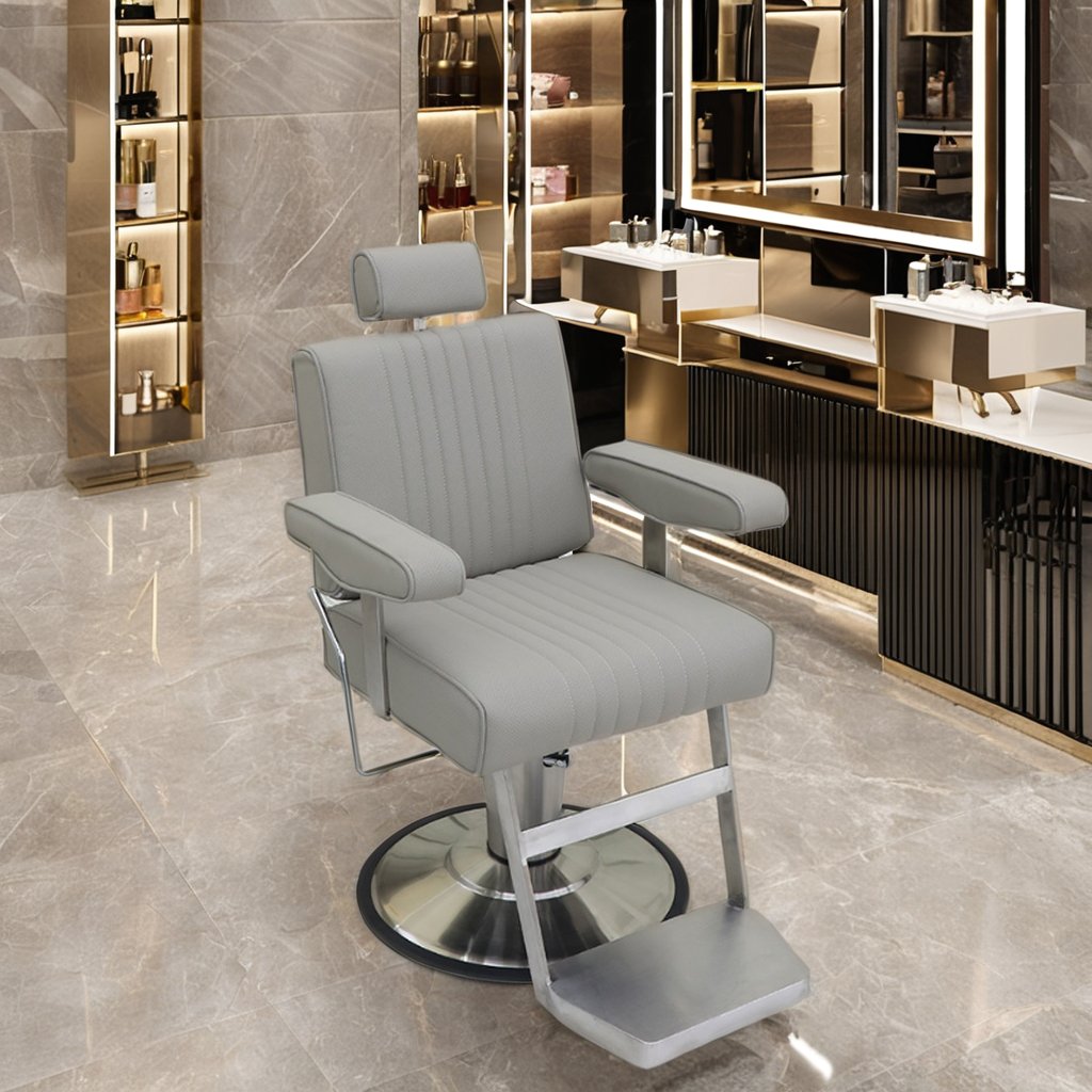 Luxury High Quality PU Barber Chair with Recline Hydraulic Lift Feature Comfortable for Beauty Salon Barbershop Use