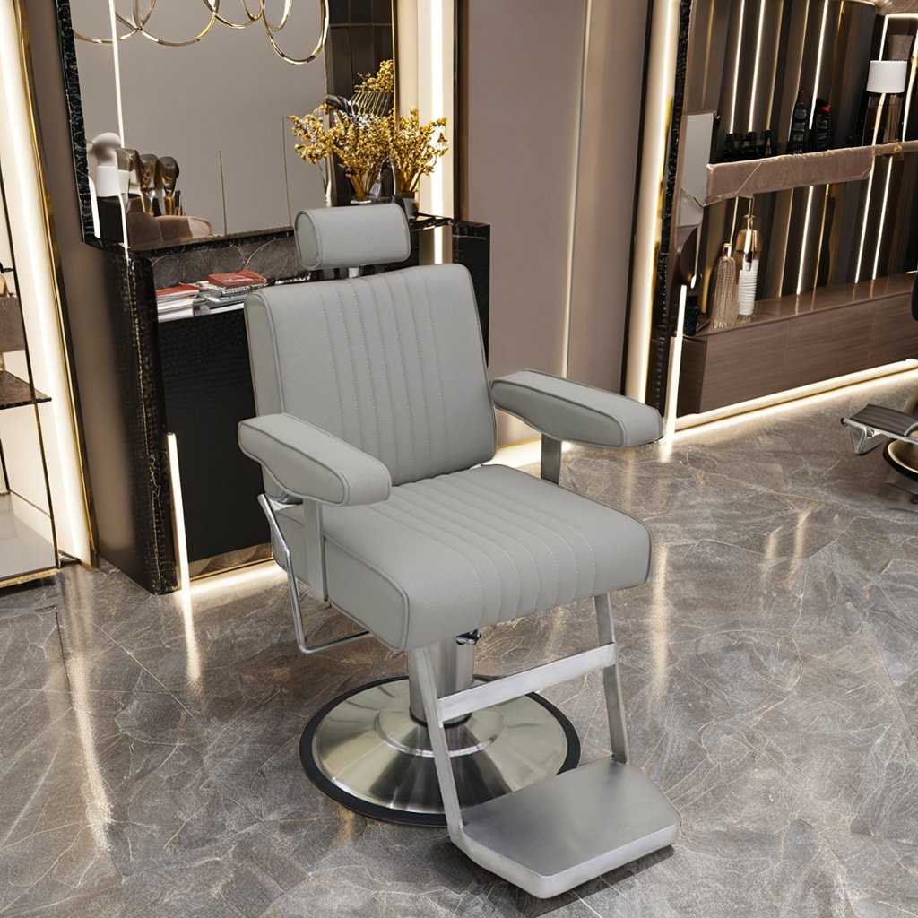Luxury High Quality PU Barber Chair with Recline Hydraulic Lift Feature Comfortable for Beauty Salon Barbershop Use