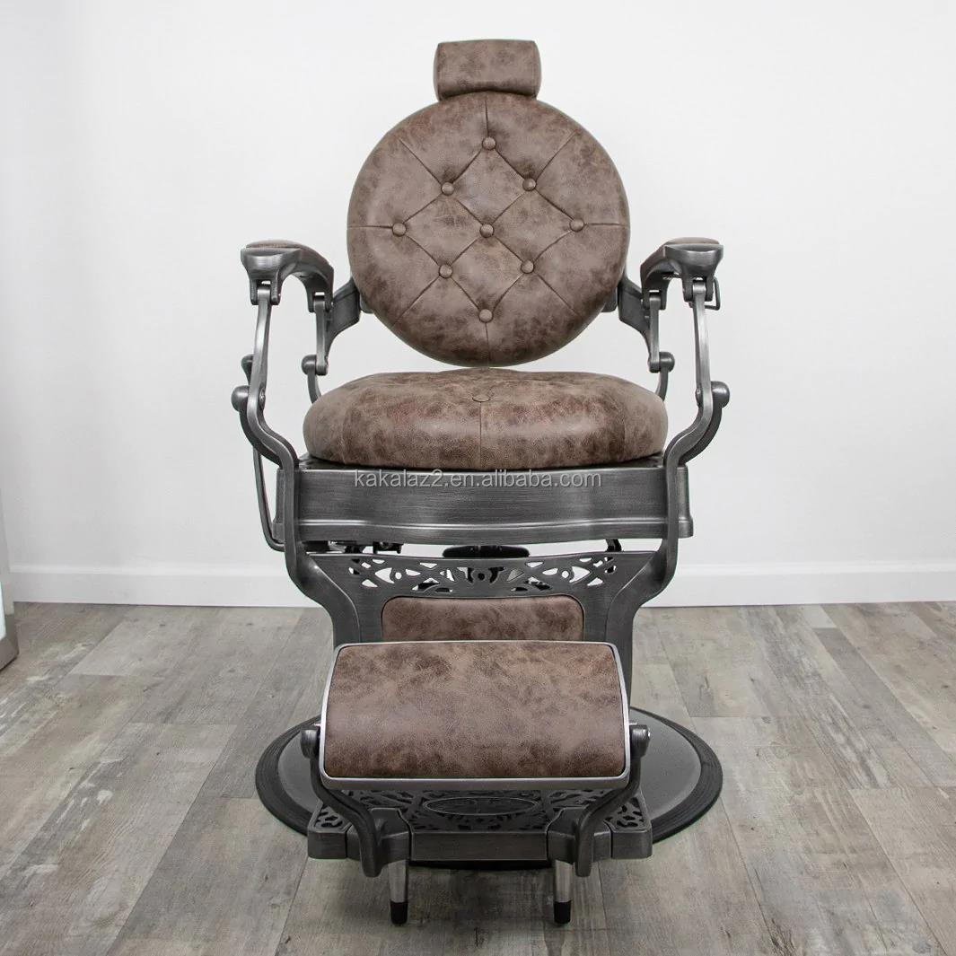 Brown luxurious black vintage barber chairs hair salon master barber chair
